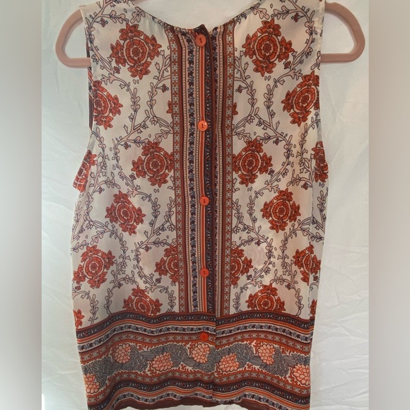 Orange Sleeveless Blouse - Picture 3 of 3